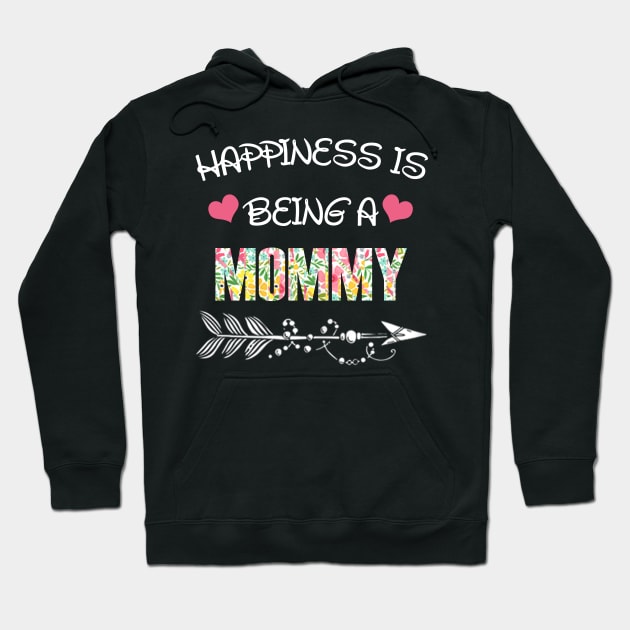 Happiness is being Mommy floral gift Hoodie by DoorTees